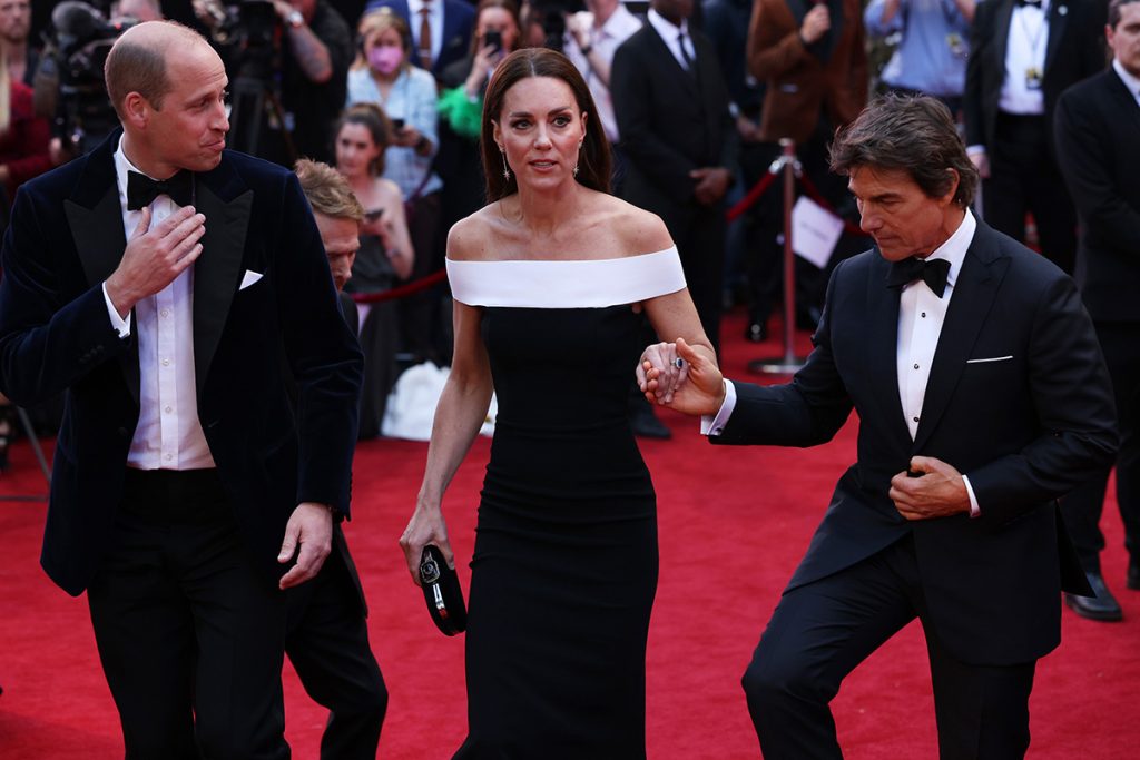 Tom Cruise ‘quebra protocolo’ com Kate Middleton e Príncipe William reage