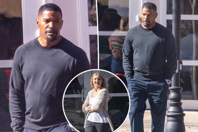 Jamie Foxx volta ao set com Cameron Diaz, após ‘luta pela vida’